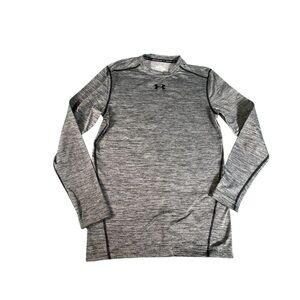 Under Armour ColdGear Compression Shirt Men L Gray Long Sleeve Athletic Top